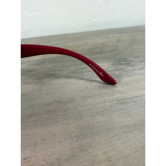 Christian Dior Glossy 1 N5BX4 Optyl Red Oversized Women's Sunglasses EUC - Picture 5 of 6